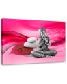 Modern Canvas painting for bathroom Buddha figurine on pink background | FEEBY