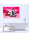 Modern Canvas painting for bathroom Buddha figurine on pink background | FEEBY