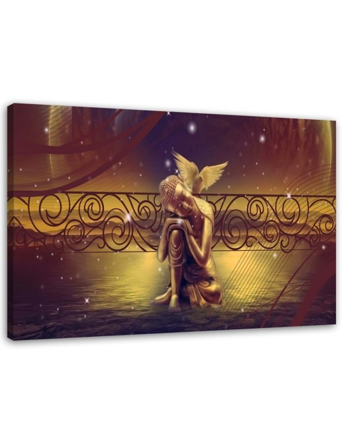 Wall art painting for bathroom Buddha abstract | FEEBY