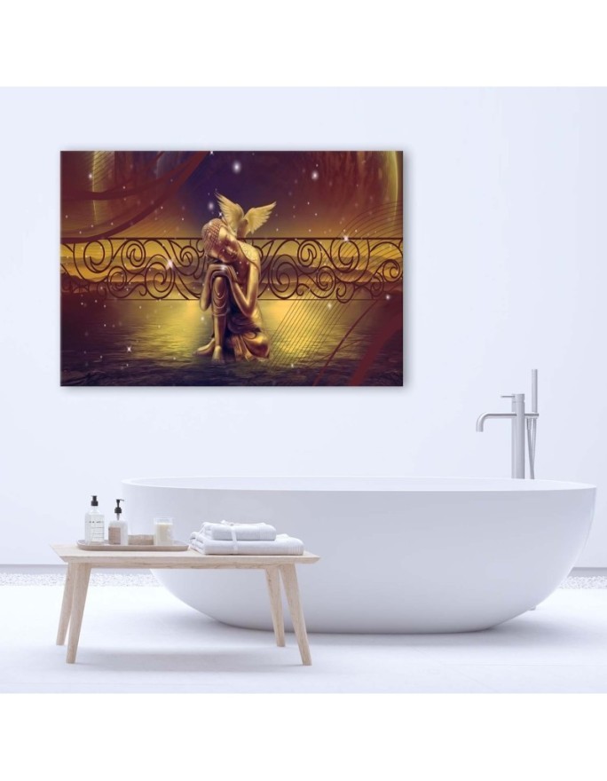 Wall art painting for bathroom Buddha abstract | FEEBY
