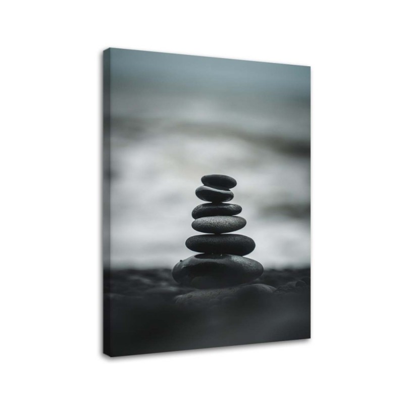 Wall Canvas painting for bathroom Stack of stones | FEEBY