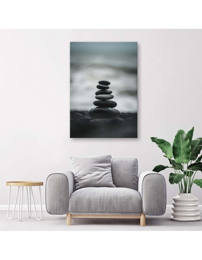 Wall Canvas painting for bathroom Stack of stones | FEEBY