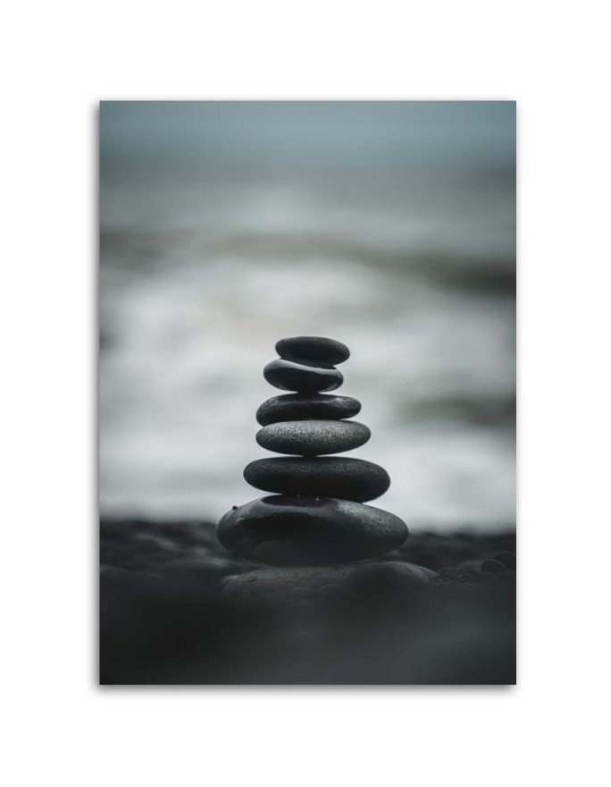 Wall Canvas painting for bathroom Stack of stones | FEEBY
