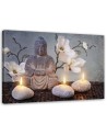 Wall art painting for bathroom Buddha and candles | FEEBY