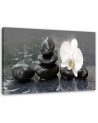 Wall art painting for living room Zen stones and orchid | FEEBY
