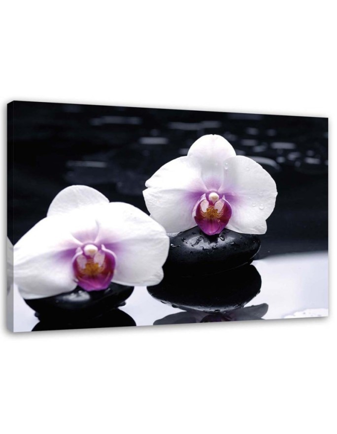 Wall painting for living room zen style orchid | FEEBY