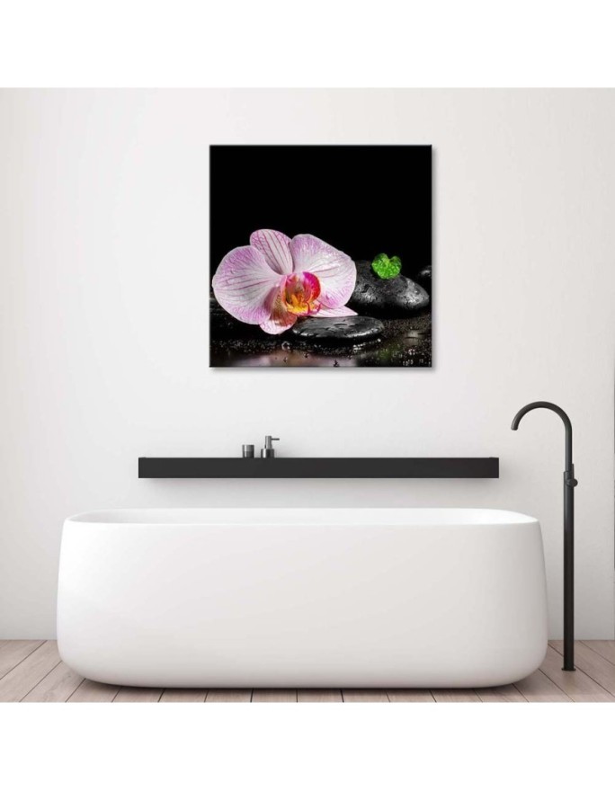 Wall art painting for living room Flowering orchid zen | FEEBY