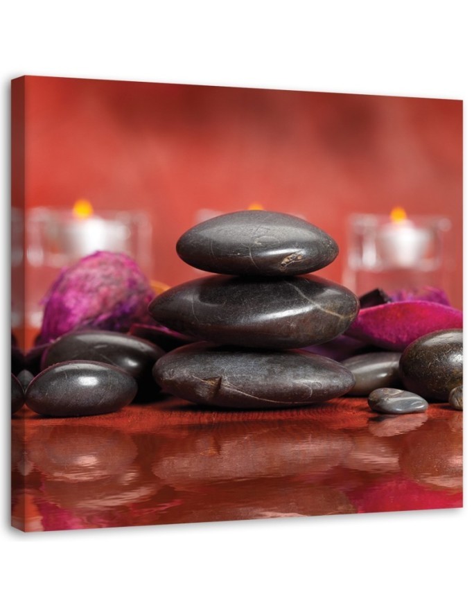 Wall art painting for living room Black stones zen | FEEBY