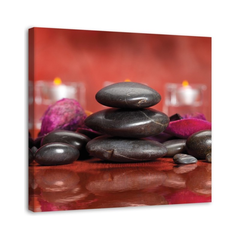 Wall art painting for living room Black stones zen | FEEBY
