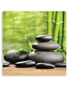 Wall Art painting for living room Black stones and green zen | FEEBY
