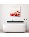 Wall art decoration Pink candles and flowers | FEEBY