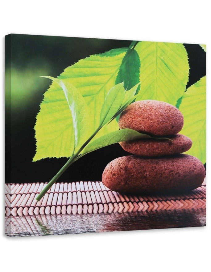 Wall art decoration Walnut leaves and stones | FEEBY