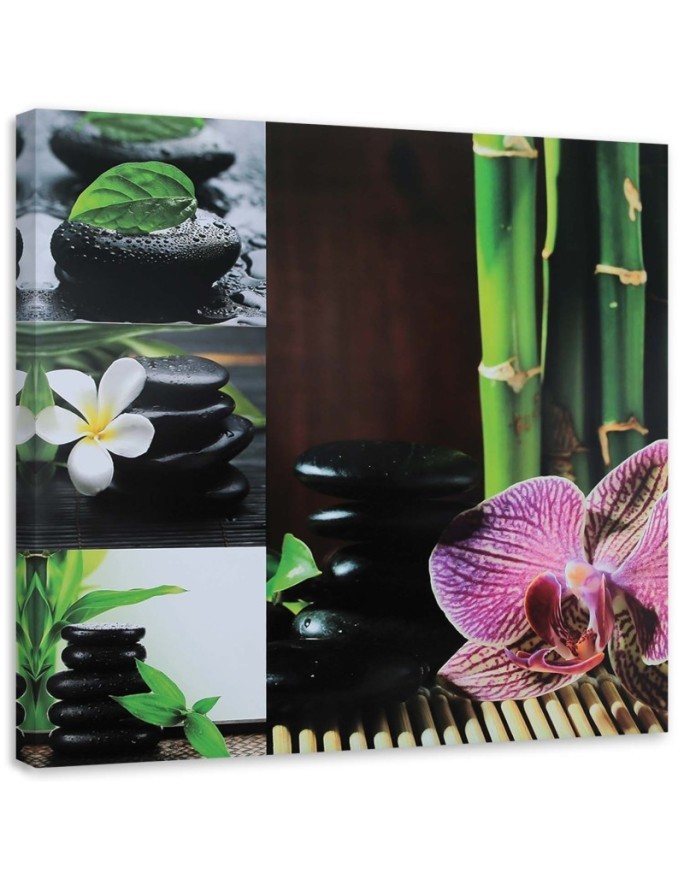 Wall art decoration Collage with black stones | FEEBY