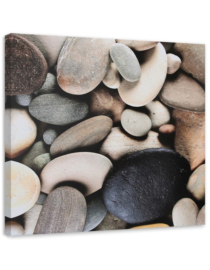Wall art decoration Grey stones close-up | FEEBY