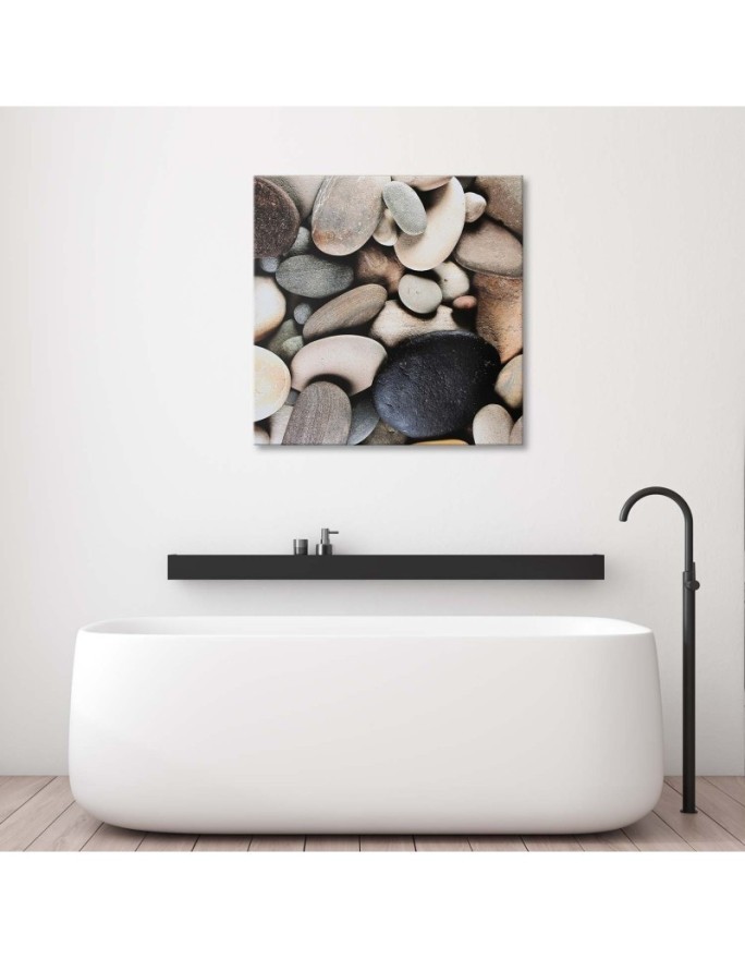 Wall art decoration Grey stones close-up | FEEBY