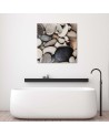 Wall art decoration Grey stones close-up | FEEBY