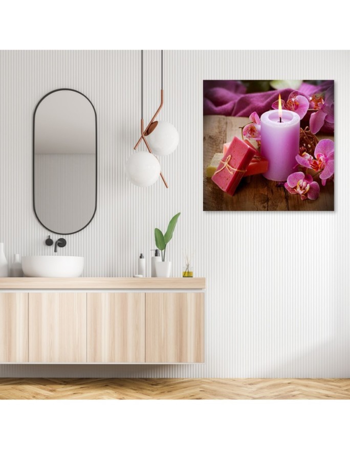 Zen spa candle bamboo wall art decoration | FEEBY
