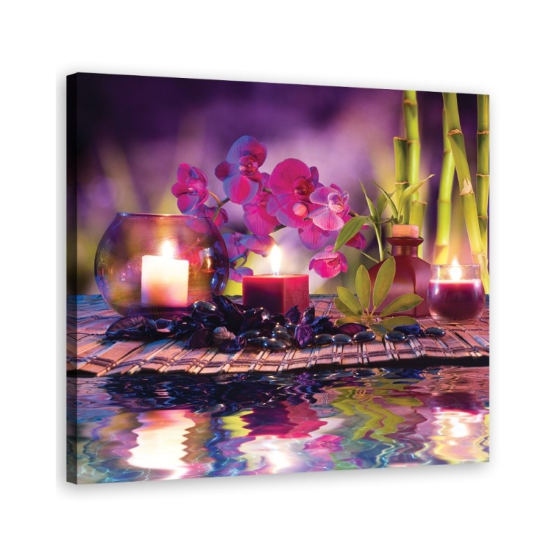 Zen spa candle bamboo wall art decoration | FEEBY