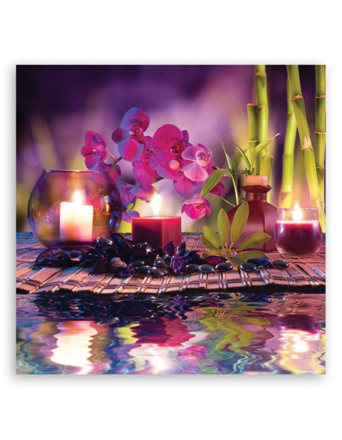 Zen spa candle bamboo wall art decoration | FEEBY