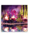 Zen spa candle bamboo wall art decoration | FEEBY