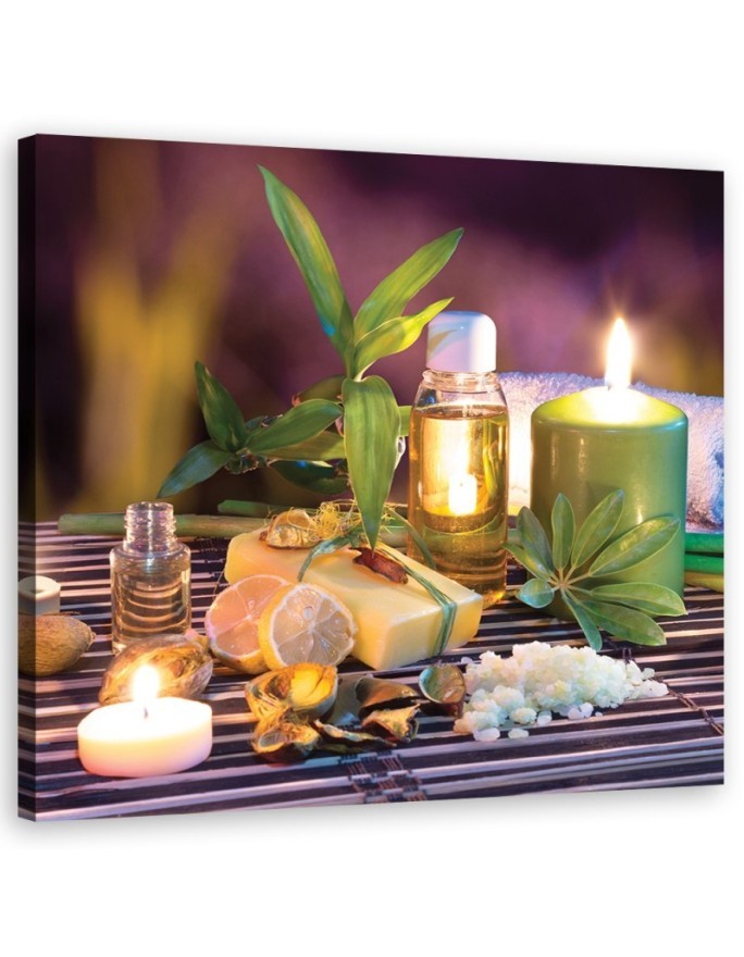 Zen spa Canvas prints candles bamboo | FEEBY