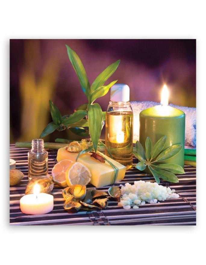 Zen spa Canvas prints candles bamboo | FEEBY
