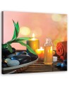 Wall art Canvas Zen spa candles bamboo | FEEBY