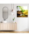 Wall art decor Canvas Zen spa candles bamboo | FEEBY