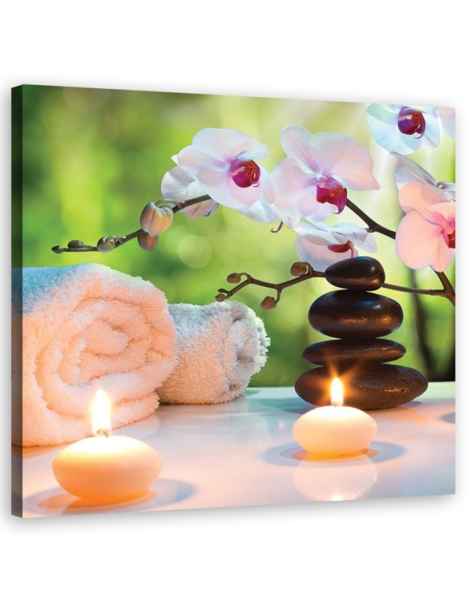 Wall art decoration Zen spa candles bamboo | FEEBY