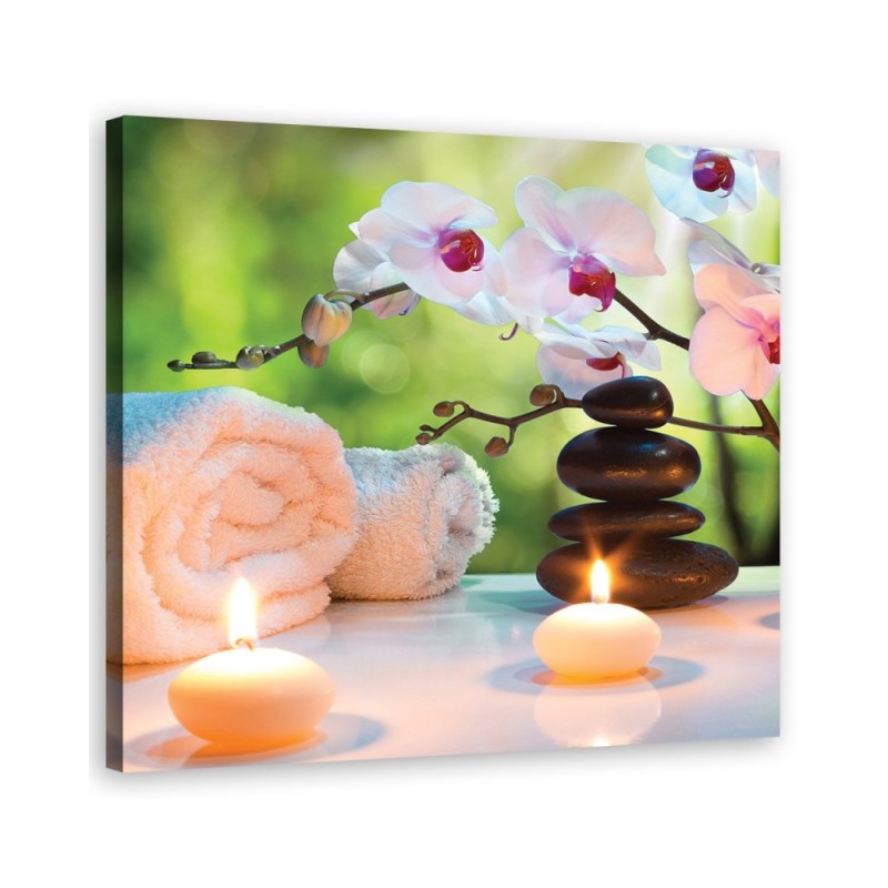 Wall art decoration Zen spa candles bamboo | FEEBY