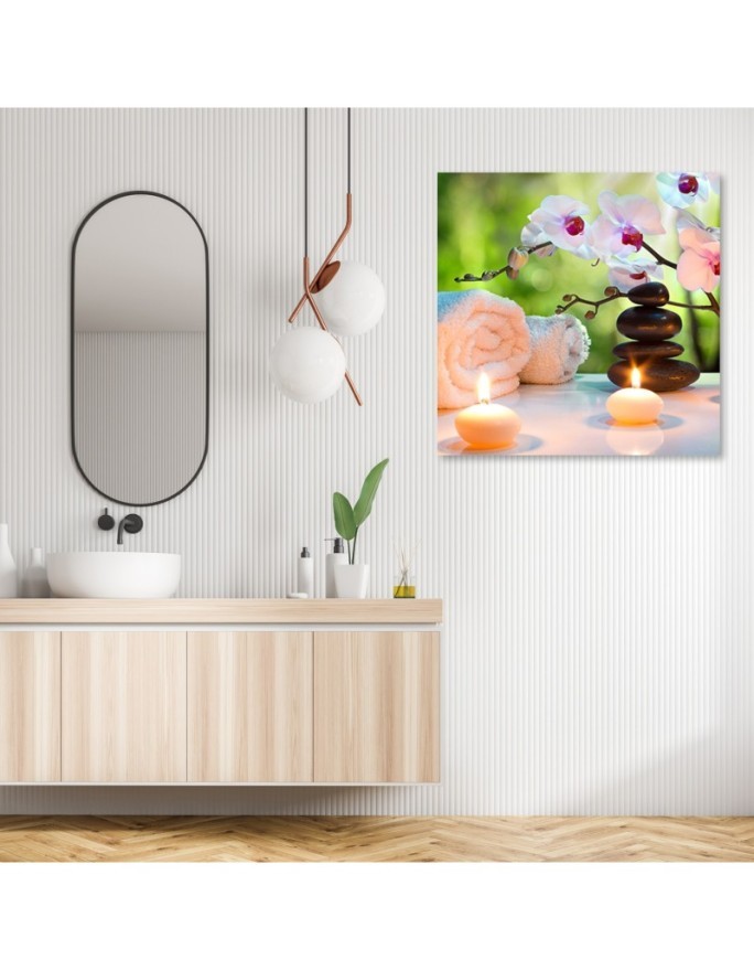 Wall art decoration Zen spa candles bamboo | FEEBY