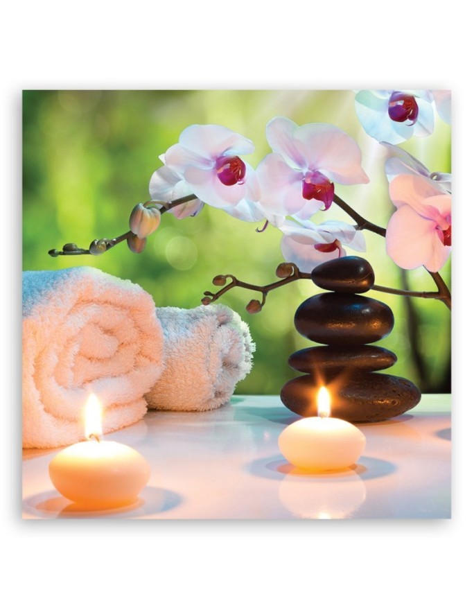 Wall art decoration Zen spa candles bamboo | FEEBY