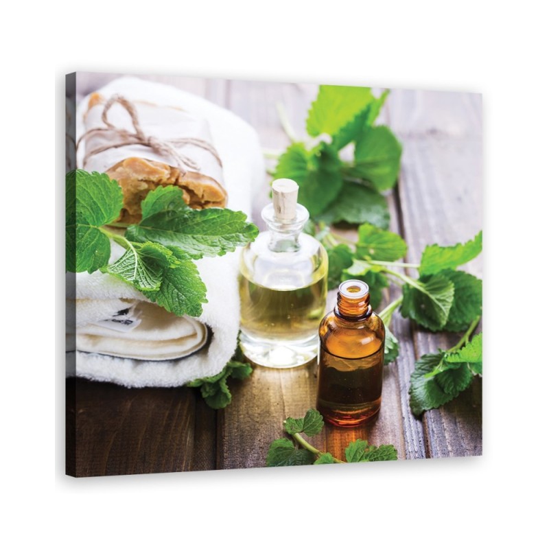 Wall art Canvas Zen spa candles bamboo | FEEBY