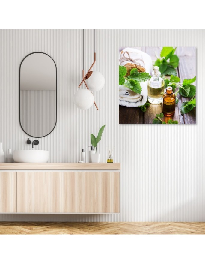 Wall art Canvas Zen spa candles bamboo | FEEBY