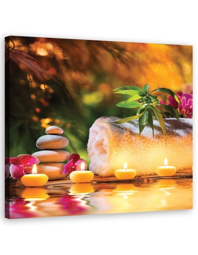 Prints on Canvas Zen spa candles bamboo | FEEBY