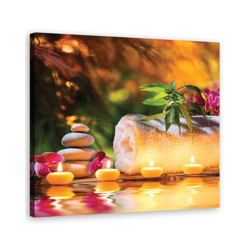 Prints on Canvas Zen spa candles bamboo | FEEBY
