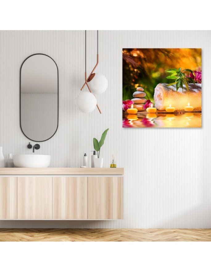Prints on Canvas Zen spa candles bamboo | FEEBY