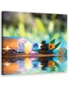Wall art painting Zen spa candles bamboo | FEEBY