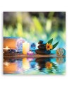 Wall art painting Zen spa candles bamboo | FEEBY