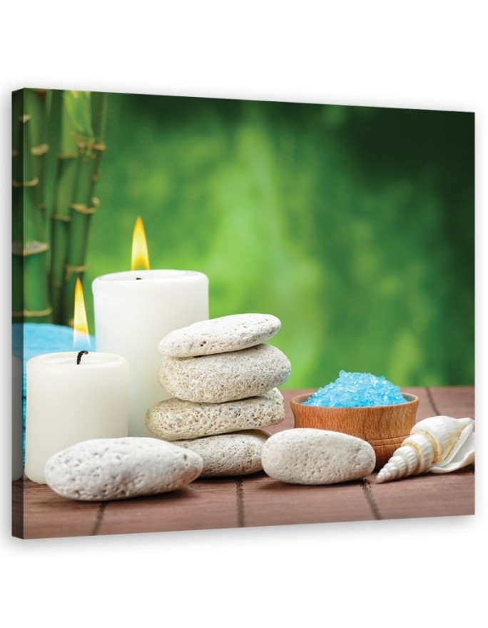 Wall art decoration Zen spa candles bamboo | FEEBY