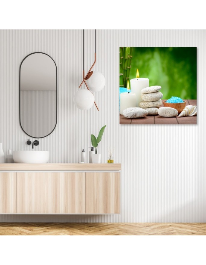 Wall art decoration Zen spa candles bamboo | FEEBY