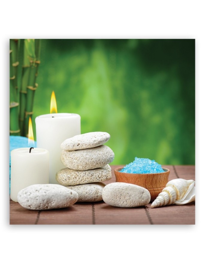 Wall art decoration Zen spa candles bamboo | FEEBY