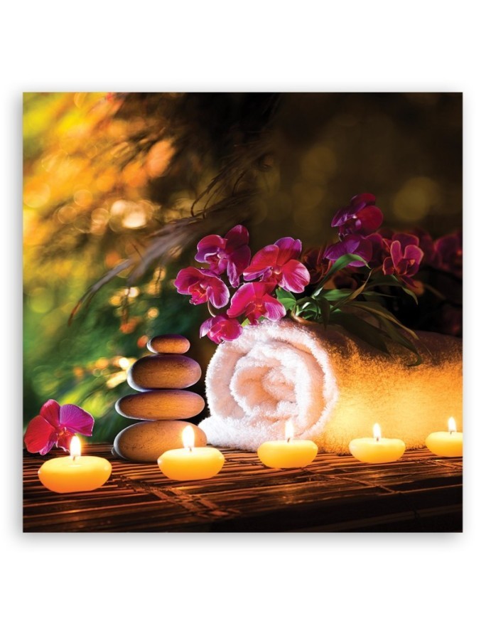 Bathroom Canvas prints decor Zen spa candles bamboo | FEEBY