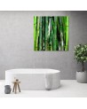 Green bamboo bathroom Canvas art prints | FEEBY