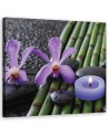 Modern wall art decoration Bamboo flowers Zen spa candle | FEEBY