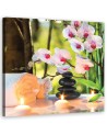 Modern wall art decoration Spa candles and orchid flowers | FEEBY