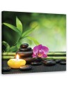 Zen wall art decor Composition with candle and flowers | FEEBY