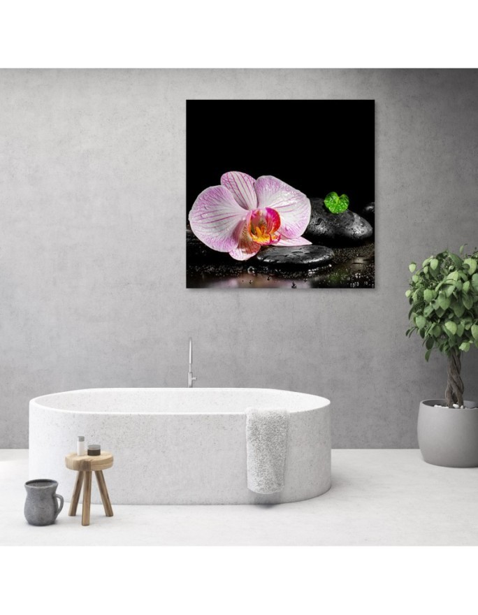 Flowering zen orchid - Bathroom wall art painting | FEEBY