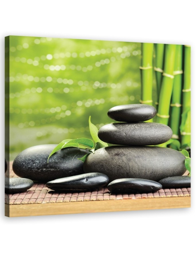 Zen spa leaf stones - Canvas prints decoration | FEEBY