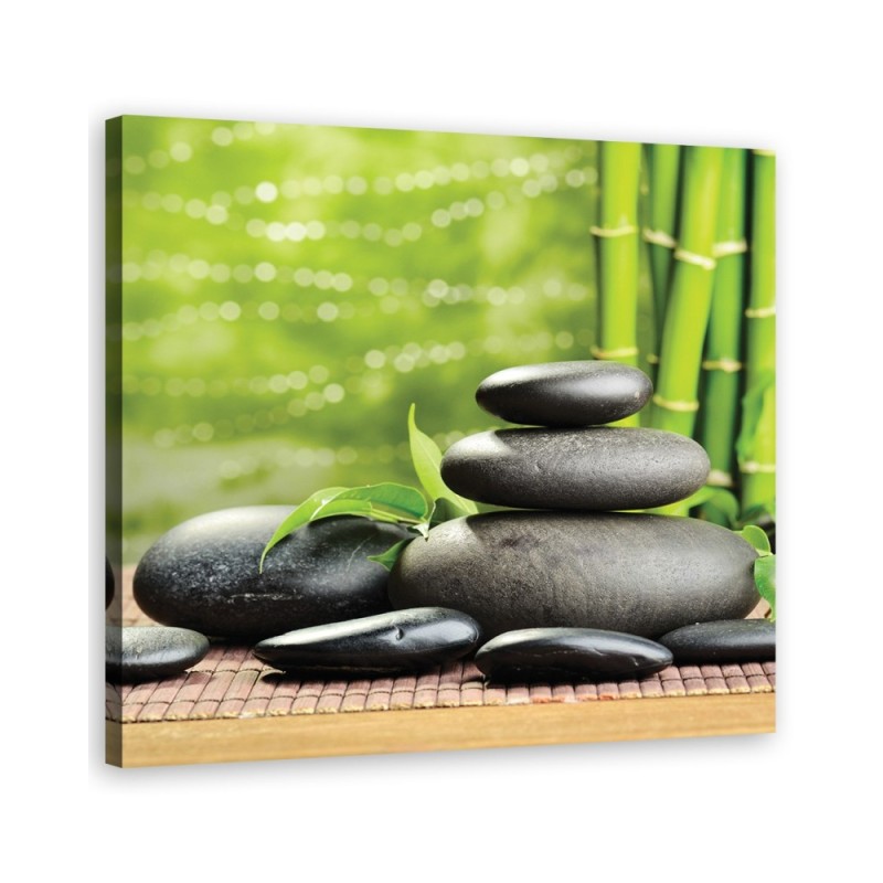 Zen spa leaf stones - Canvas prints decoration | FEEBY